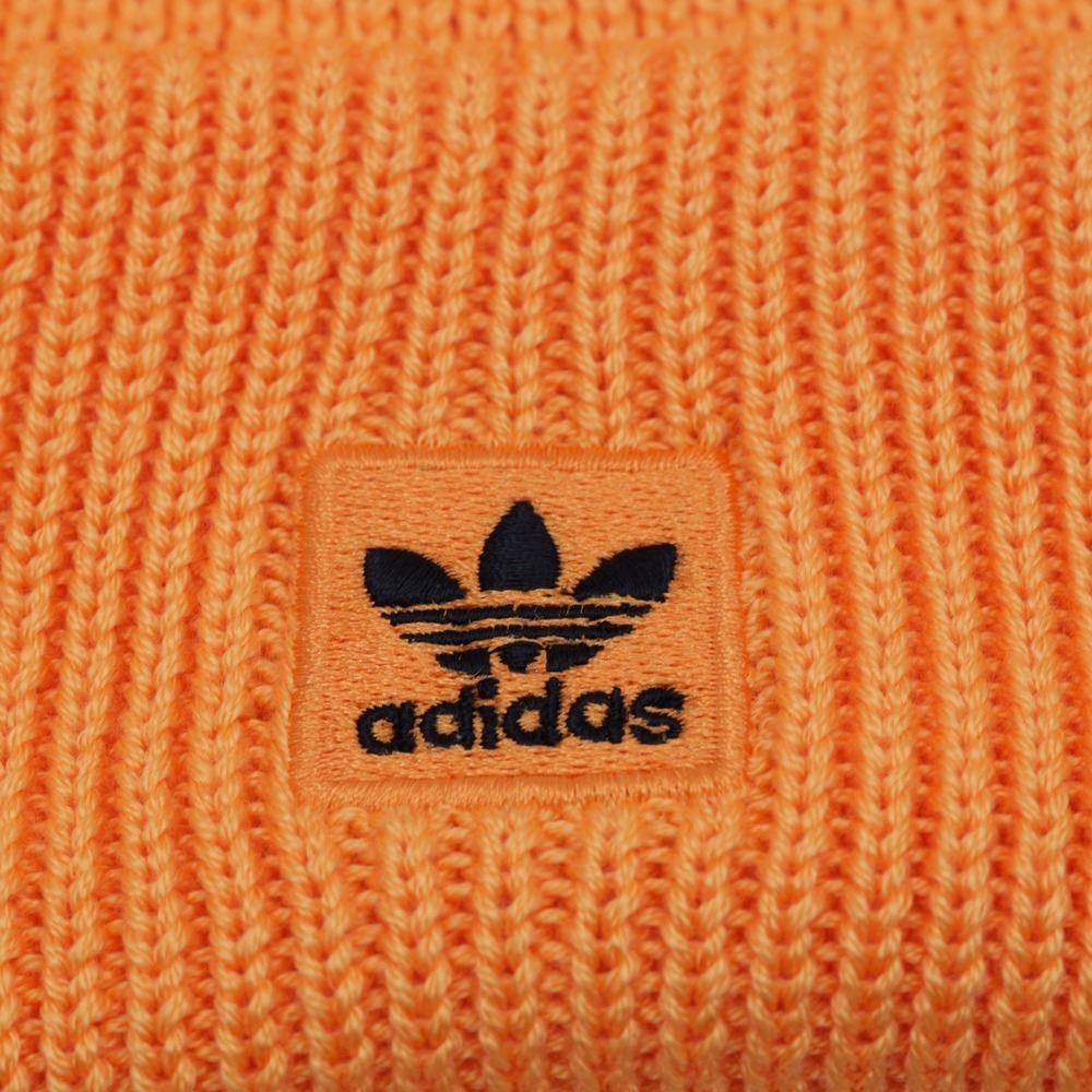 Adidas Originals Men's Embroidered Logo Terrace Ribbed Beanie Orange One Size - Picture 7 of 8